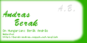 andras berak business card